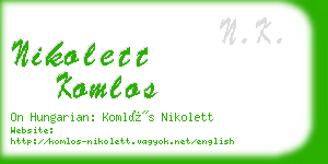 nikolett komlos business card